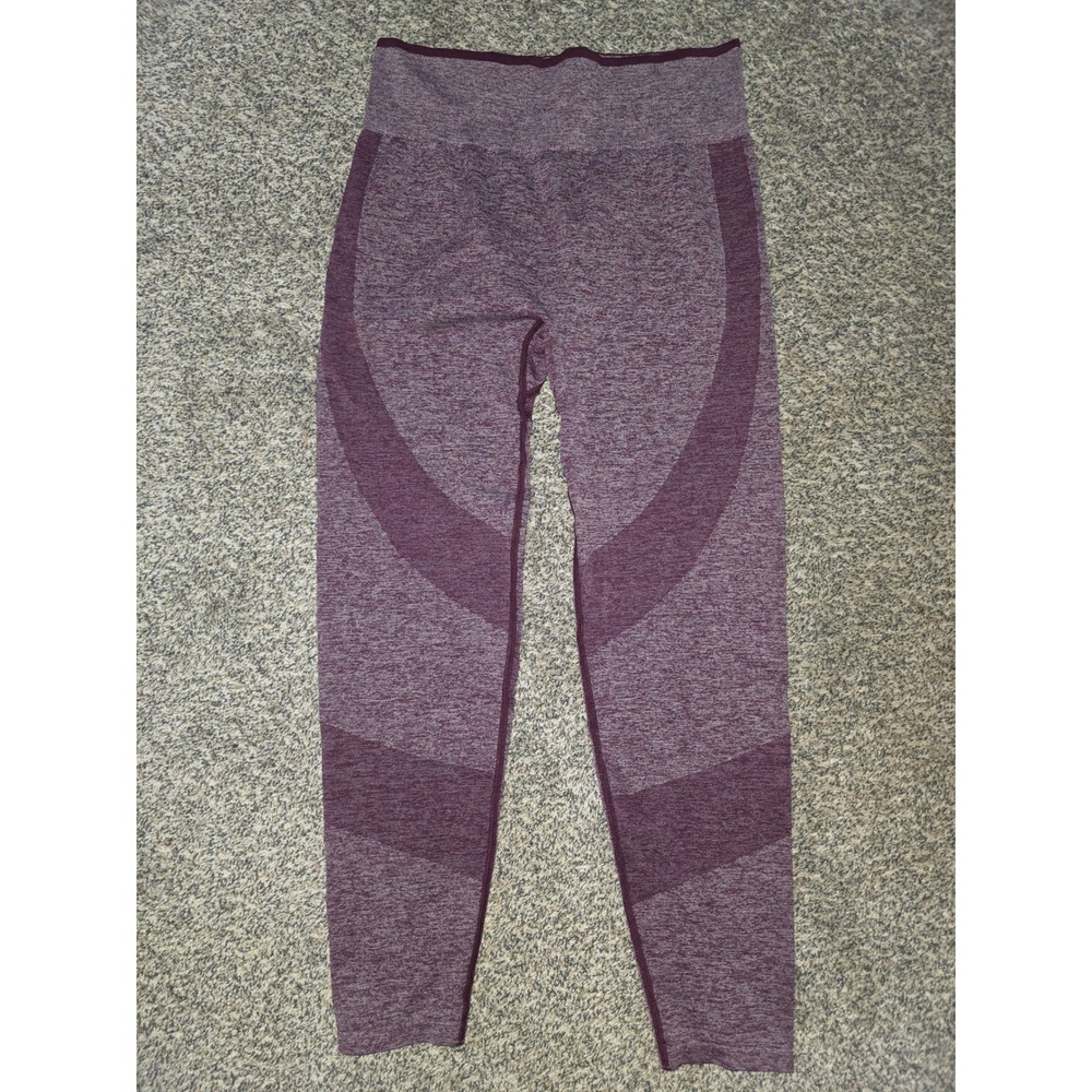 Pink Victoria's Secret Seamless High Waist Leggings Marled Burgundy Purple L